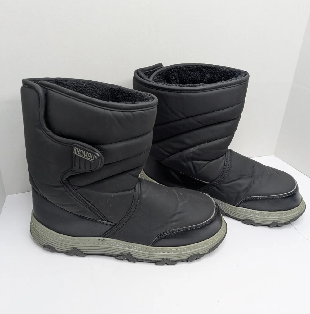 Khombu Black Winter Boots 5Y